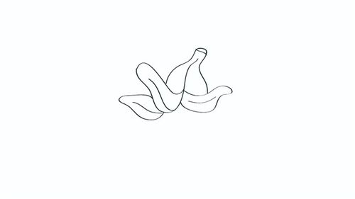 香蕉皮怎么画简笔画