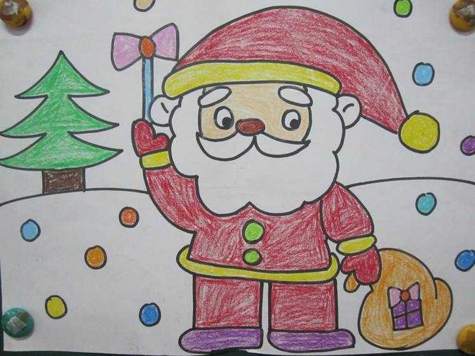圣诞节手抄报圣诞老人怎么画