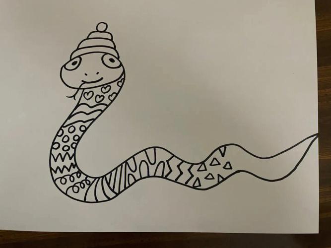蛇的画法简笔画图片