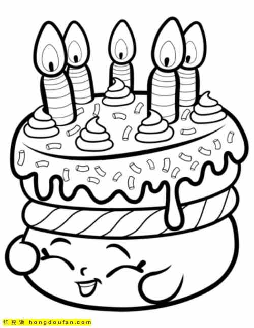 生日蛋糕图片简笔画 生日蛋糕图片简笔画彩色