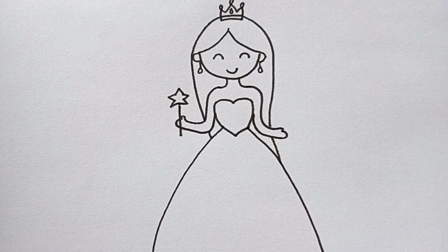 美丽的公主简笔画 画一个美丽的公主简笔画