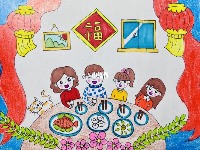 2022一年级春节绘画图片