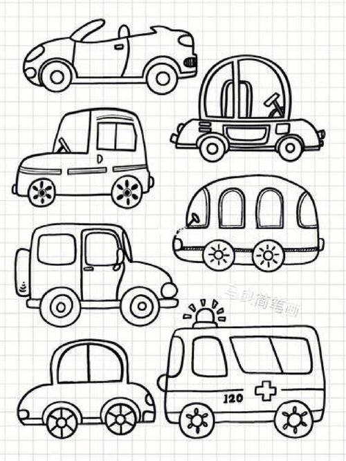 各种各样的车简笔画 各种各样的车简笔画儿童画图片