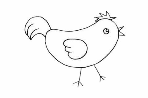 鸡的画法简笔画 鸡的画法简笔画图片大全大图