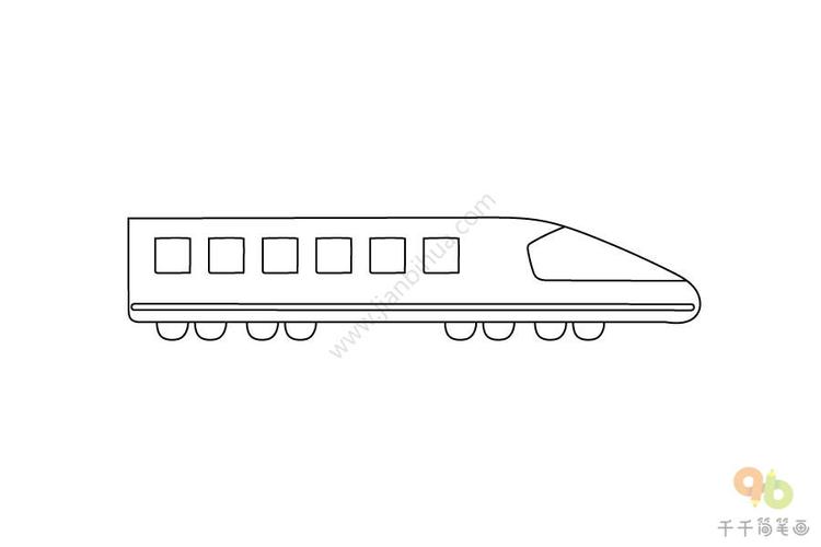 高速列车的简笔画
