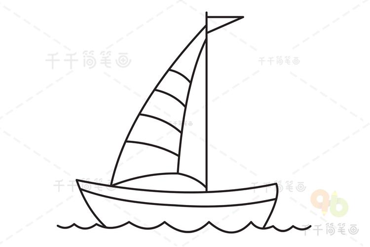 大帆船简笔画