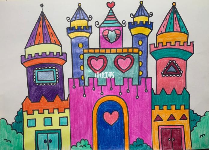 少儿简笔画——公主城堡10个简单有趣的大城堡儿童简笔画公主城堡怎么