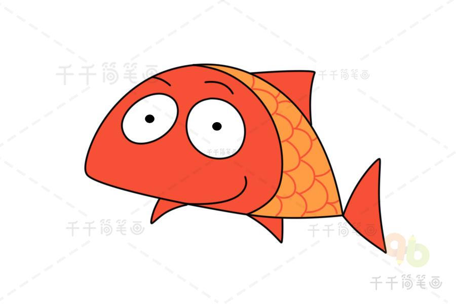 鱼类简笔画 鱼类简笔画彩色