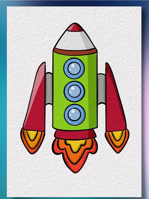 火箭简笔画简单漂亮 火箭简笔画简单漂亮颜色