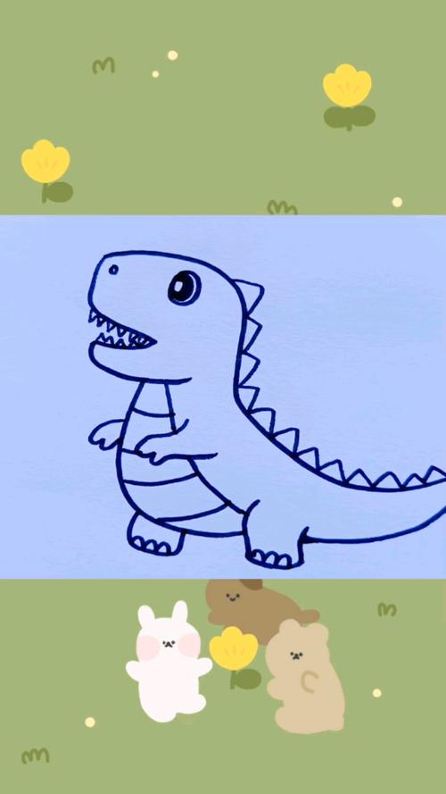 幼儿恐龙简笔画图片 幼儿恐龙简笔画图片带颜色