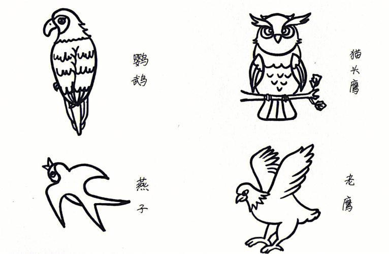 简笔画鸟的画法最简单 简笔画鸟的画法最简单收着翅膀