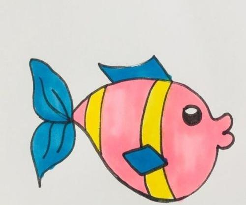小鱼简笔画图片带颜色