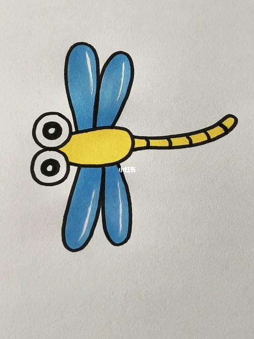 蜻蜓简笔画彩色