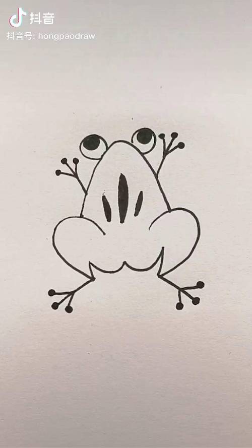 小青蛙简笔画可爱 