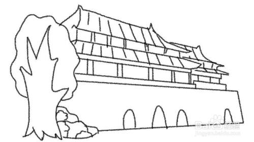 北京故宫怎么画简笔画