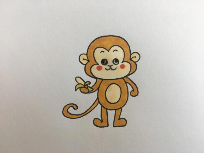 猴子简笔画图片大全可爱