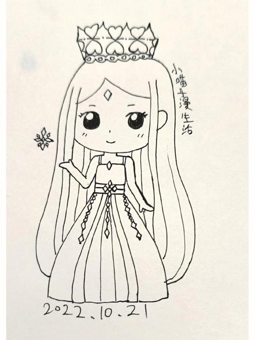 公主的简笔画 罗丽公主的简笔画