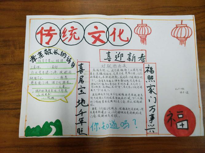 手抄报中国传统文化内容
