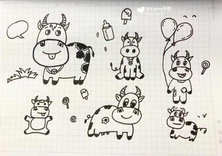 奶牛的简笔画 奶牛的简笔画儿童