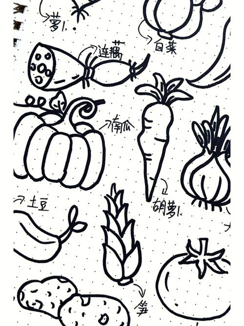蔬菜的简笔画图片 蔬菜的简笔画图片大全可爱彩色