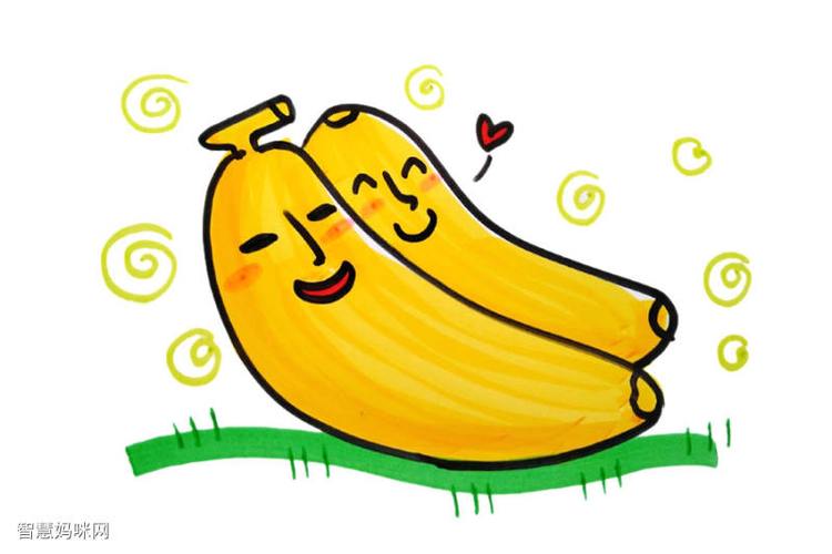 香蕉简笔画图片带颜色 香蕉简笔画图片带颜色彩色