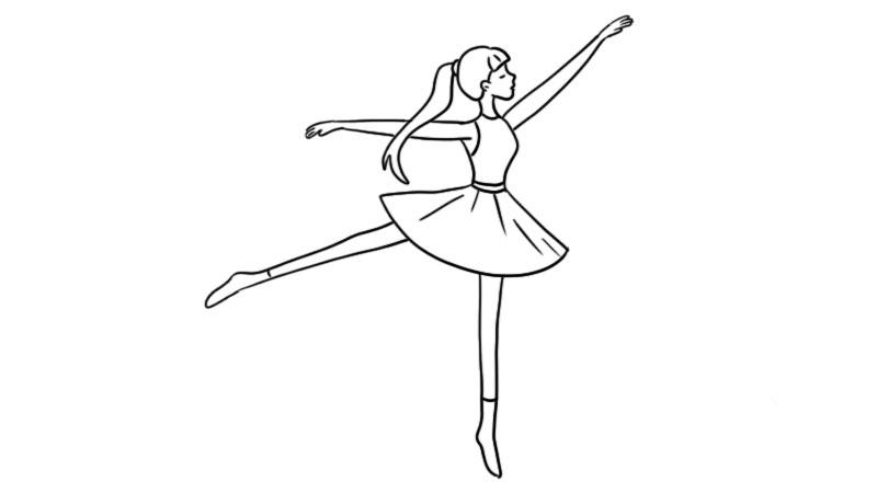 舞蹈老师简笔画 舞蹈老师简笔画简单又漂亮