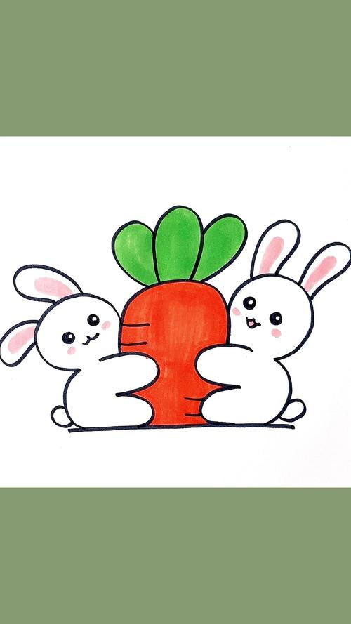 小兔子灯笼简笔画