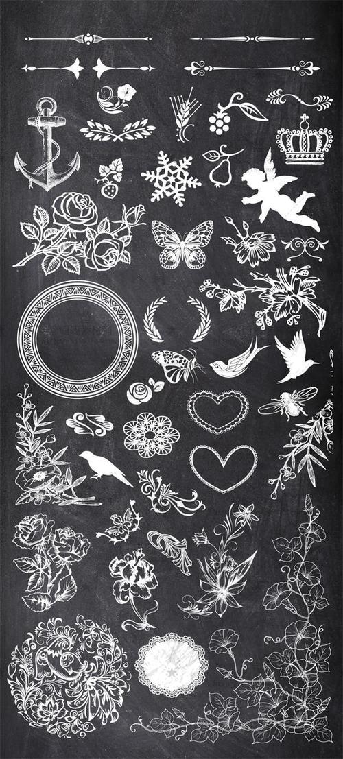 黑板报的花边装饰图案粉笔 黑板报的花边装饰图案粉笔简单