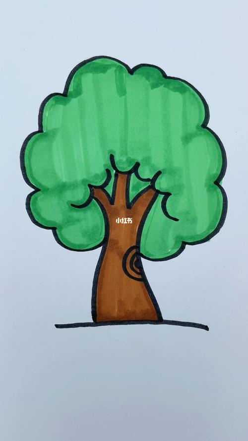 画大树的简笔画图片 