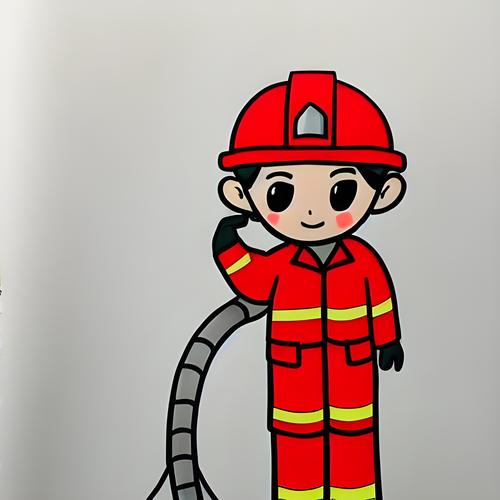 卡通消防员简笔画 卡通消防员简笔画图片