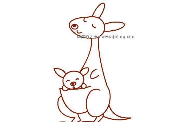 小动物和妈妈简笔画