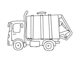 垃圾车简笔画图片