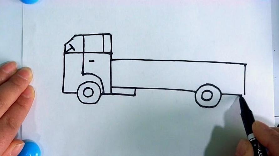 大卡车简笔画图片大全 大卡车简笔画图片大全可爱小孩