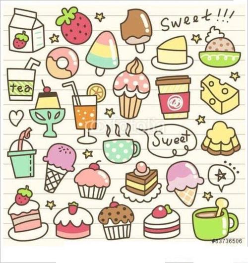 甜食简笔画