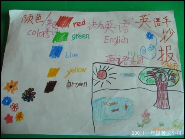 英语关于颜色的手抄报