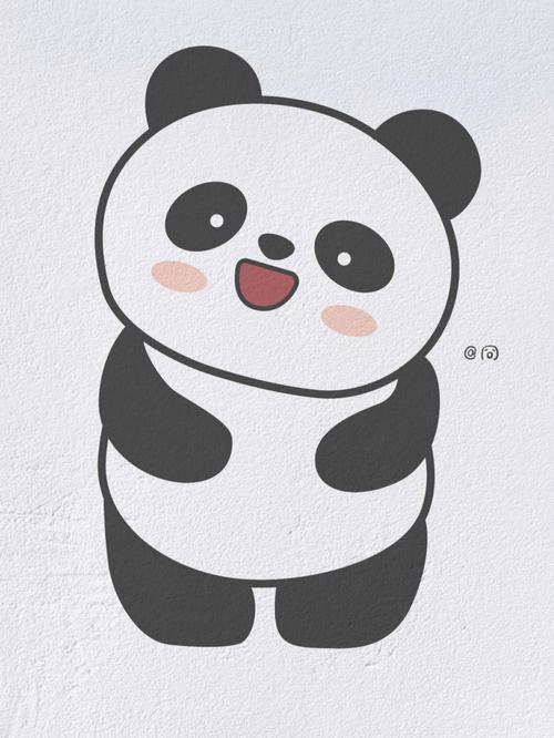 熊猫简笔画图片可爱