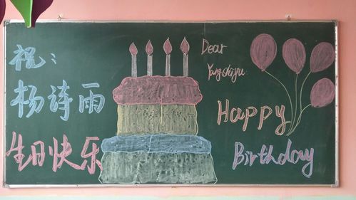 生日快乐的黑板报 生日快乐的黑板报幼儿园