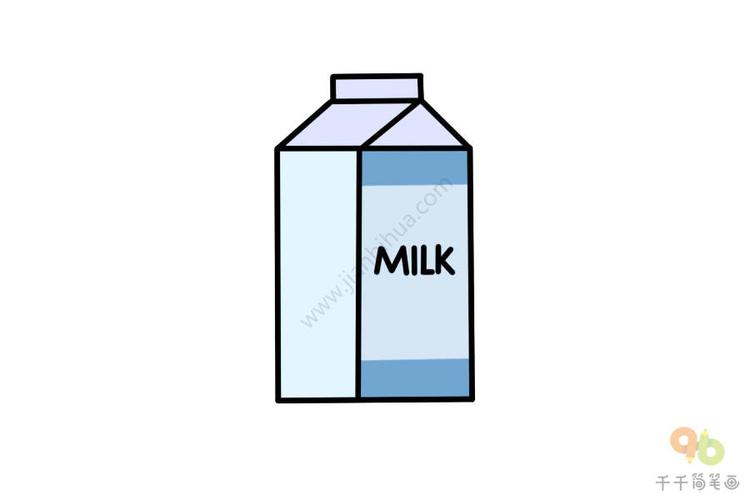 牛奶简笔画彩色