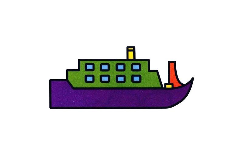 轮船简笔画带颜色 轮船简笔画带颜色简单
