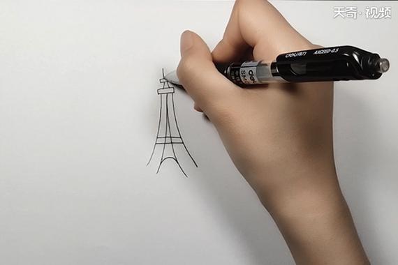 埃菲尔铁塔怎么画简笔画