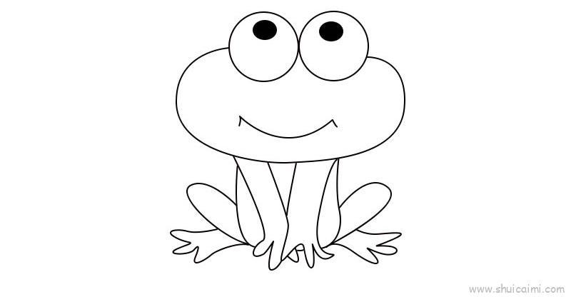 青蛙荷叶的简笔画