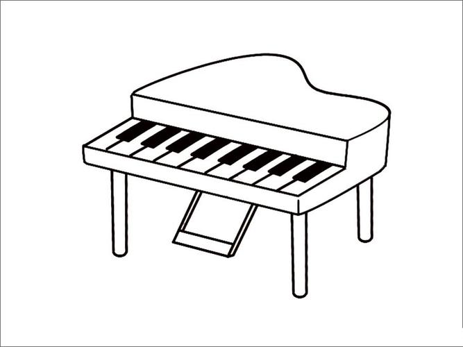 钢琴的简笔画 钢琴的简笔画怎么画