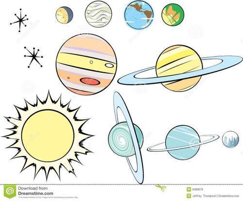 宇宙八大行星简笔画