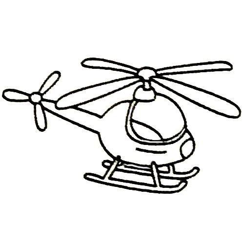 直升飞机的简笔画
