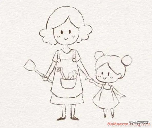 妈妈和宝宝简笔画