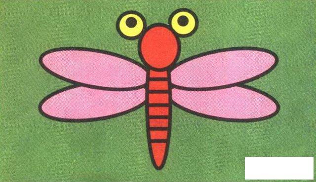 蜻蜓简笔画彩色
