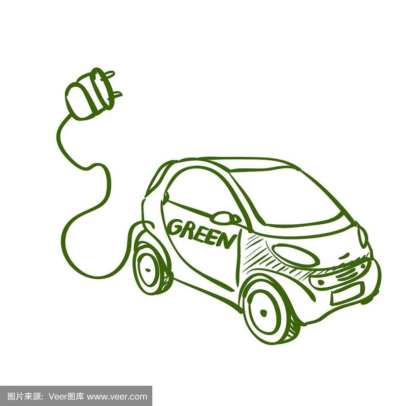新能源汽车简笔画