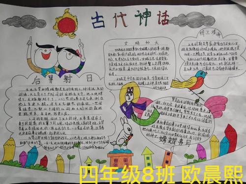 四年级中国古代神话故事手抄报