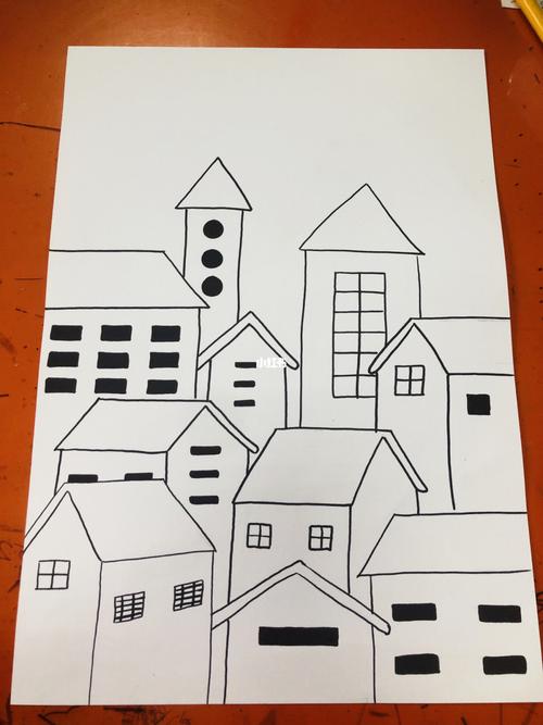 儿童建筑物绘画 儿童建筑物绘画图片