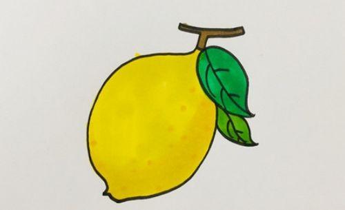 柠檬简笔画彩色
